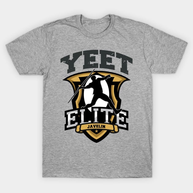 Yeet Elite Javelin Badge Track N Field Athlete T-Shirt by atomguy